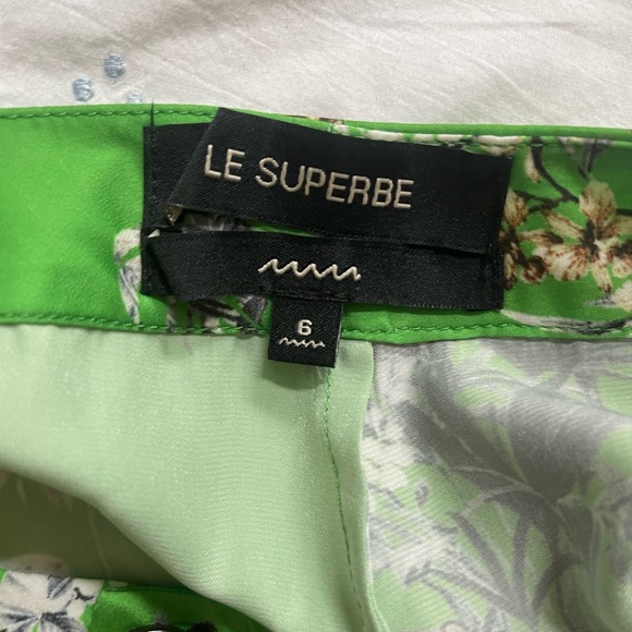 NWOT Le Superbe Voyage pants in emerald jungle Sz 6 - Picture 2 of 7
